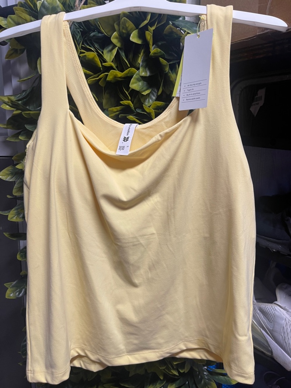 Light Yellow Women's Everyday Soft Racerback Tank Top - All In Motion - Picture 2 of 7